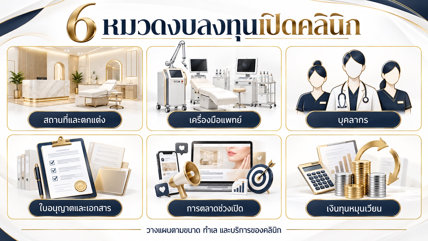 6 หมวดงบลงทุนเปิดคลินิก