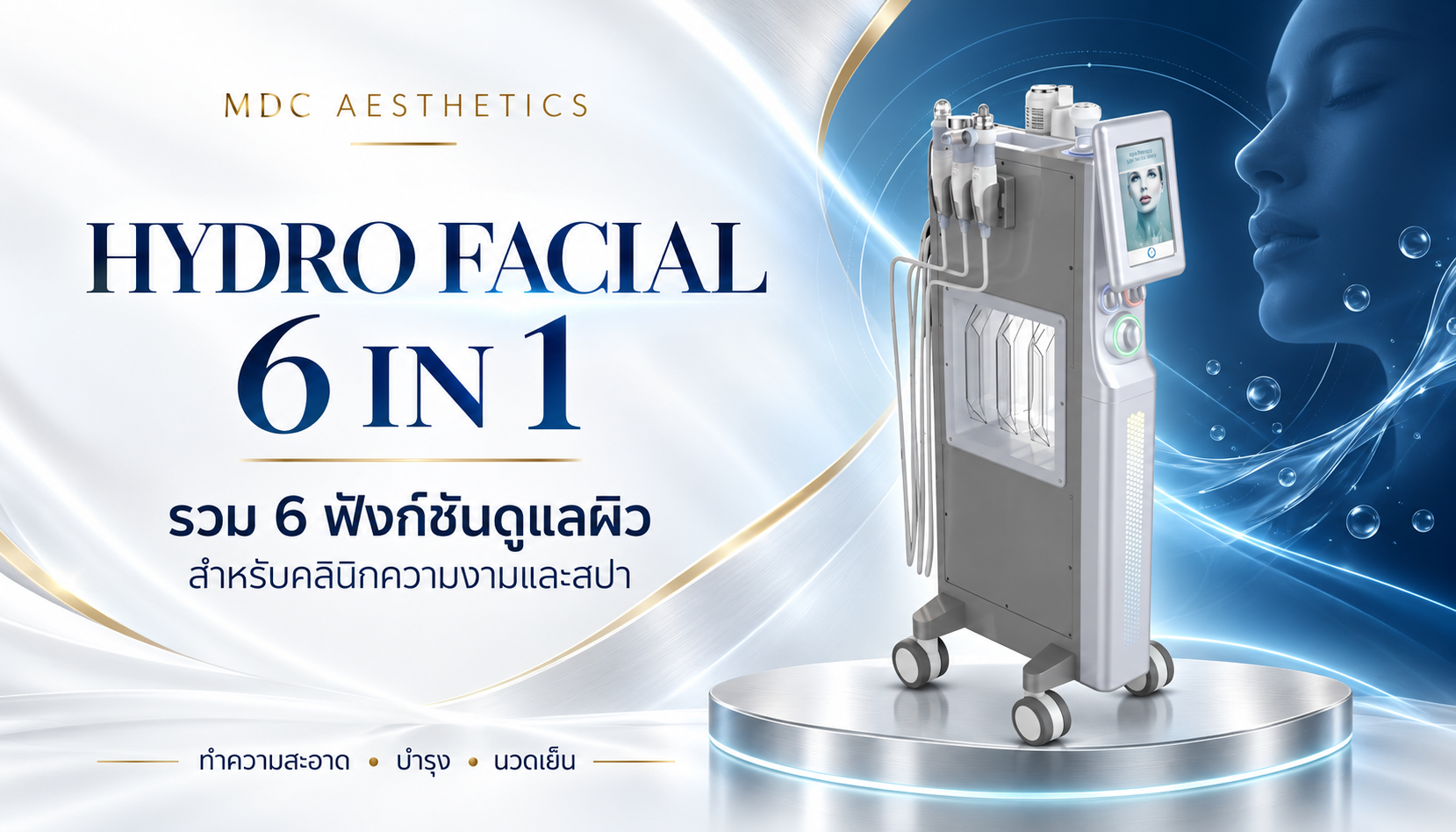 Hydro Facial 6 in 1 with 6 skin-care functions for aesthetic clinics and spas