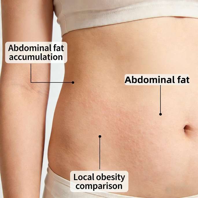 Example abdomen and contouring areas for HIFEM MAGNE X